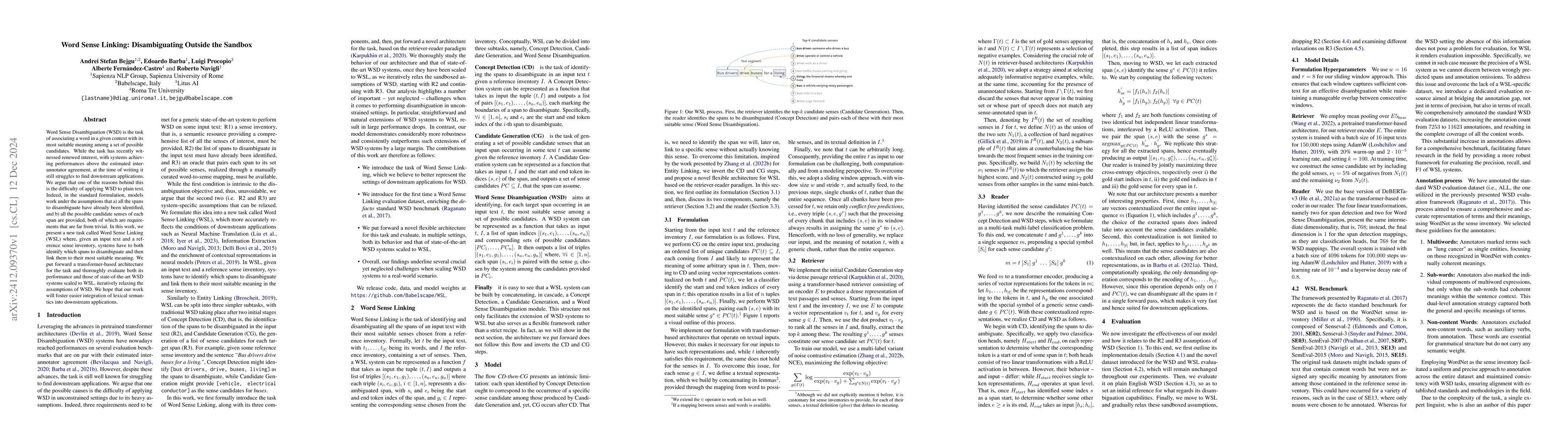 Thumbnail for Word Sense Linking: Disambiguating Outside the Sandbox