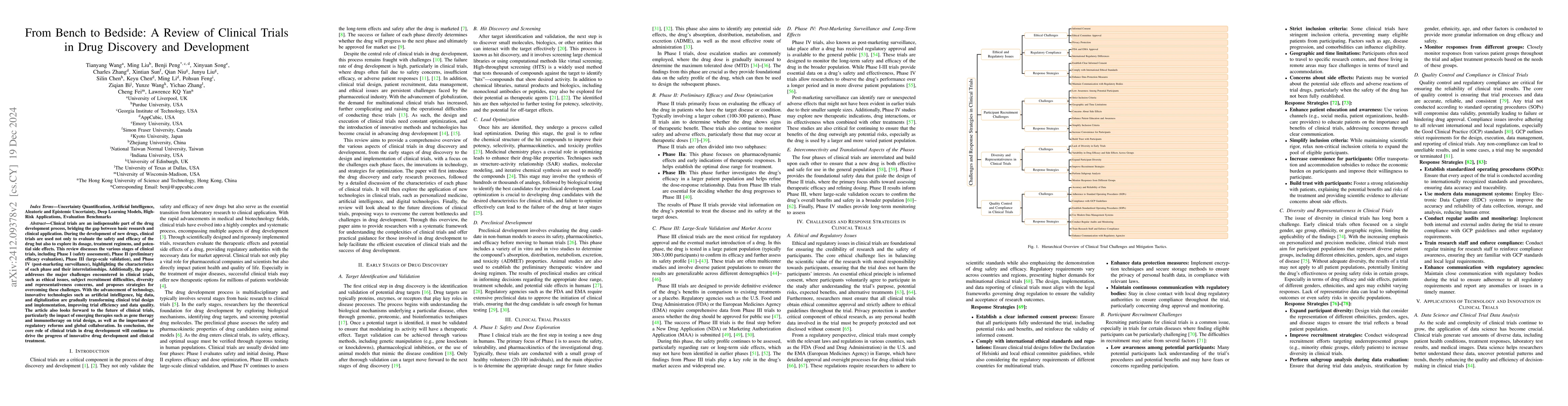 Thumbnail for From Bench to Bedside: A Review of Clinical Trialsin Drug Discovery and
  Development