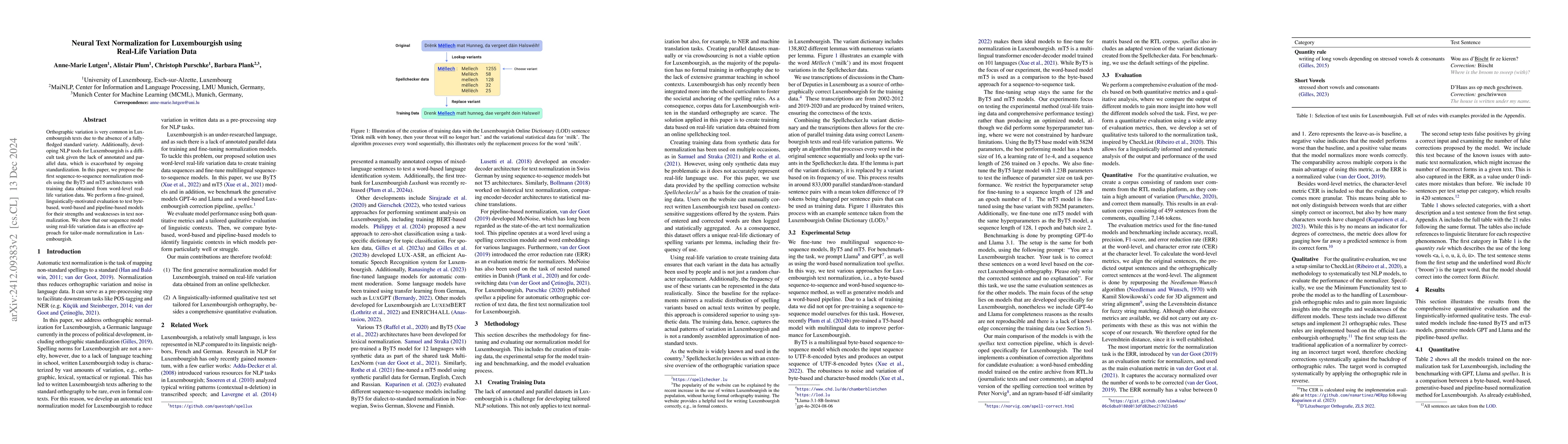 Thumbnail for Neural Text Normalization for Luxembourgish using Real-Life Variation
  Data
