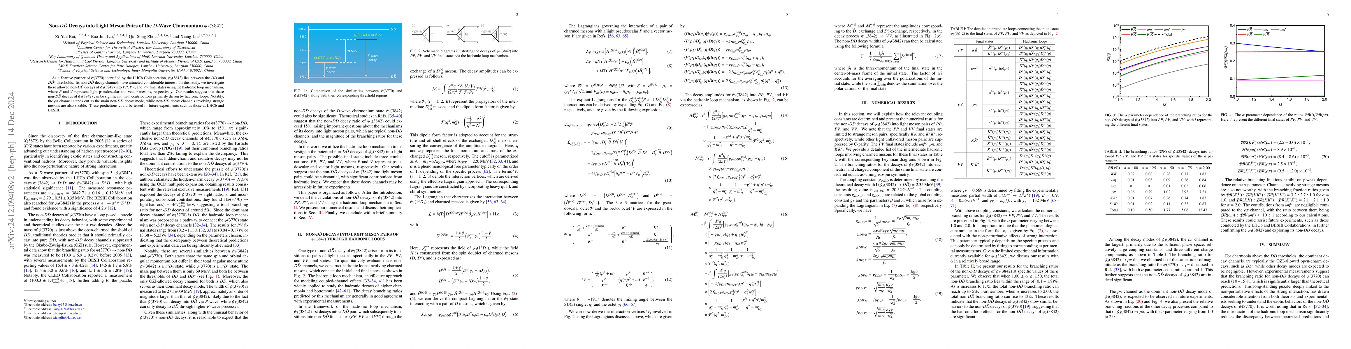 Thumbnail for Non-$D\bar{D}$ Decays into Light Meson Pairs of the $D$-Wave Charmonium
  $ψ_3(3842)$