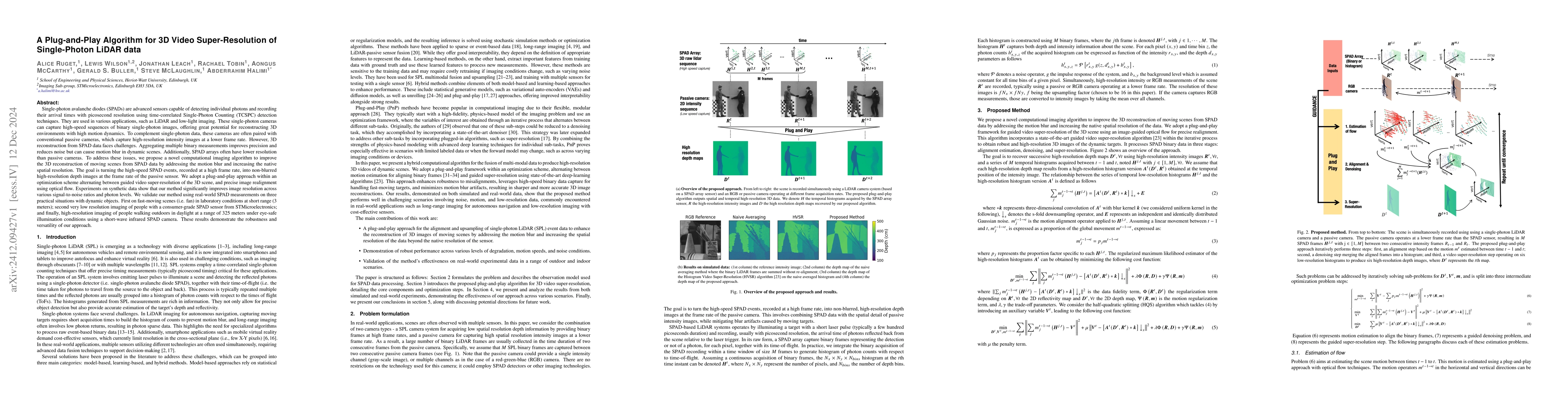 Thumbnail for A Plug-and-Play Algorithm for 3D Video Super-Resolution of Single-Photon
  LiDAR data