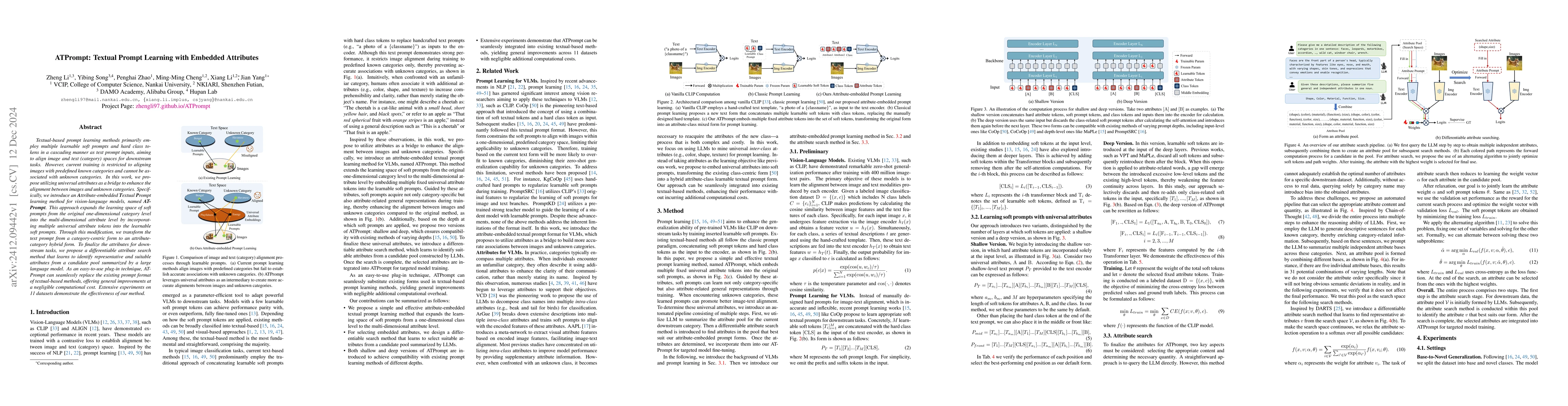 Thumbnail for ATPrompt: Textual Prompt Learning with Embedded Attributes