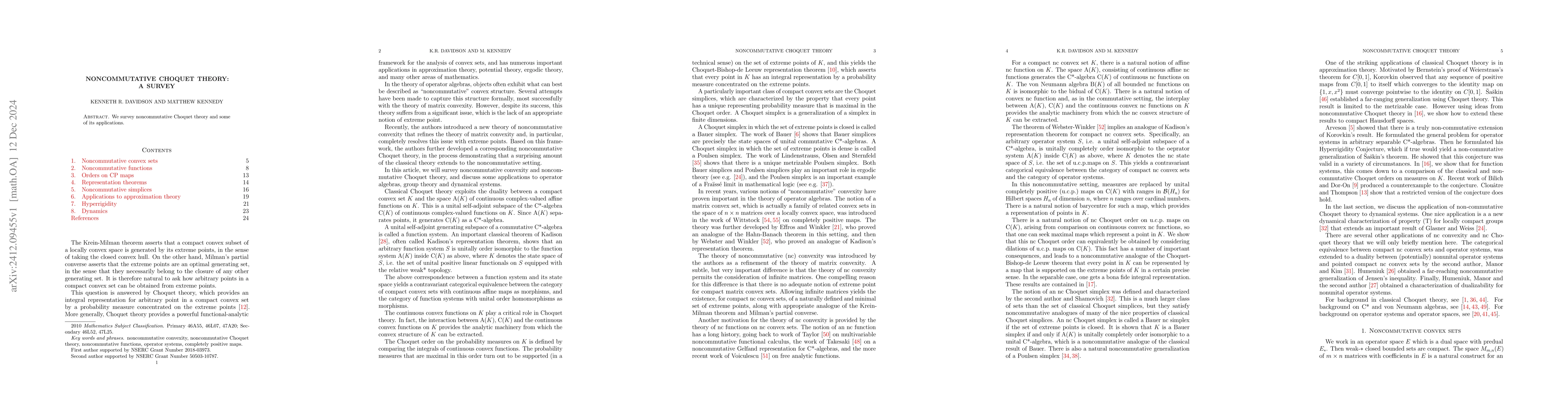 Thumbnail for Noncommutative Choquet theory: A Survey