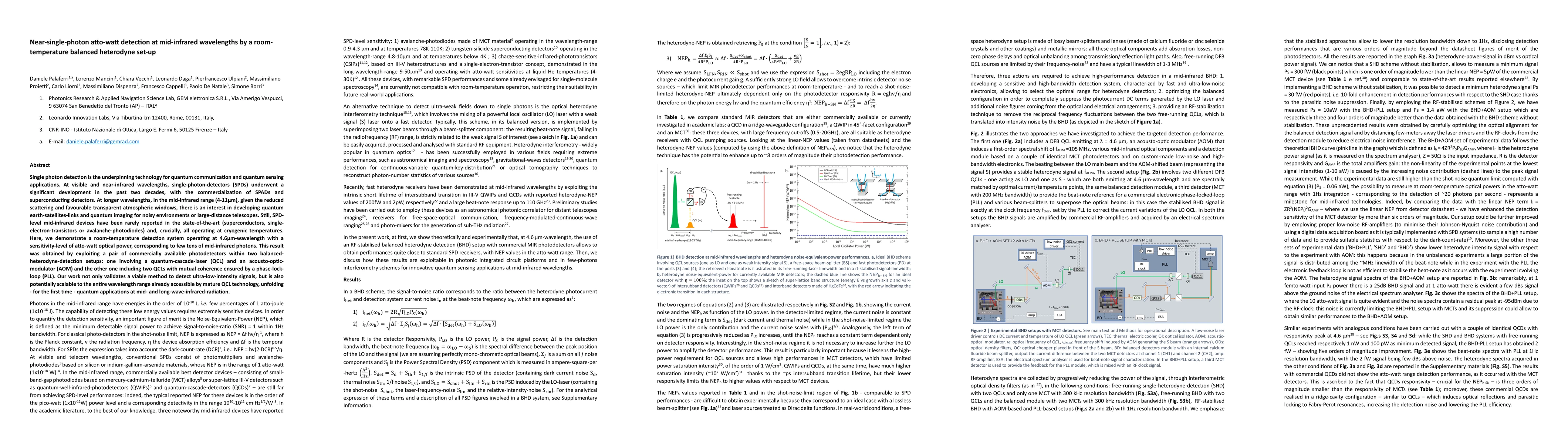 Thumbnail for Near-single-photon atto-watt detection at mid-infrared wavelengths by a
  room-temperature balanced heterodyne set-up