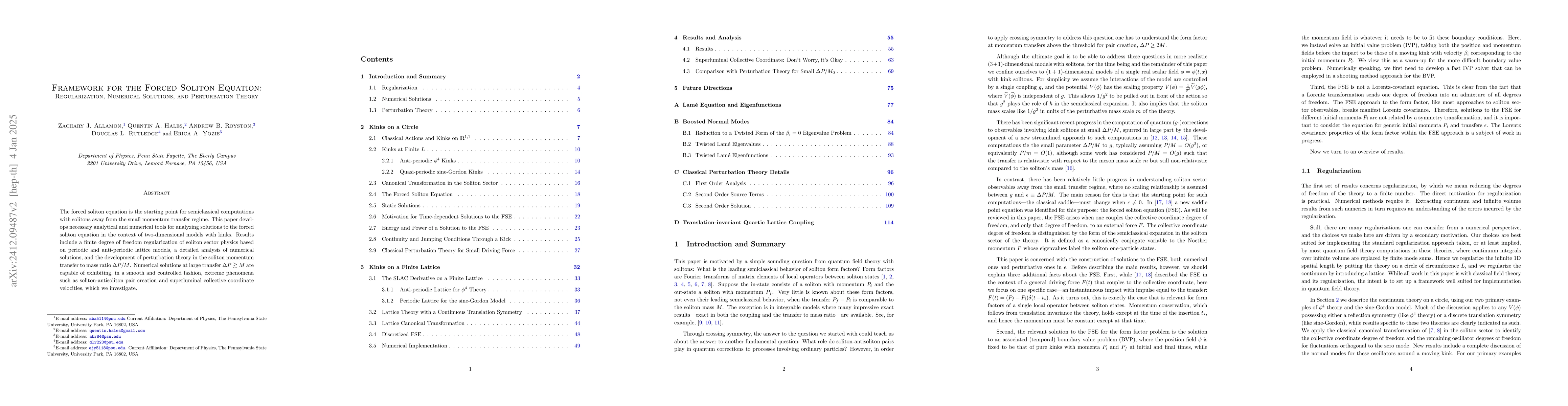 Thumbnail for Framework for the Forced Soliton Equation: Regularization, Numerical
  Solutions, and Perturbation Theory