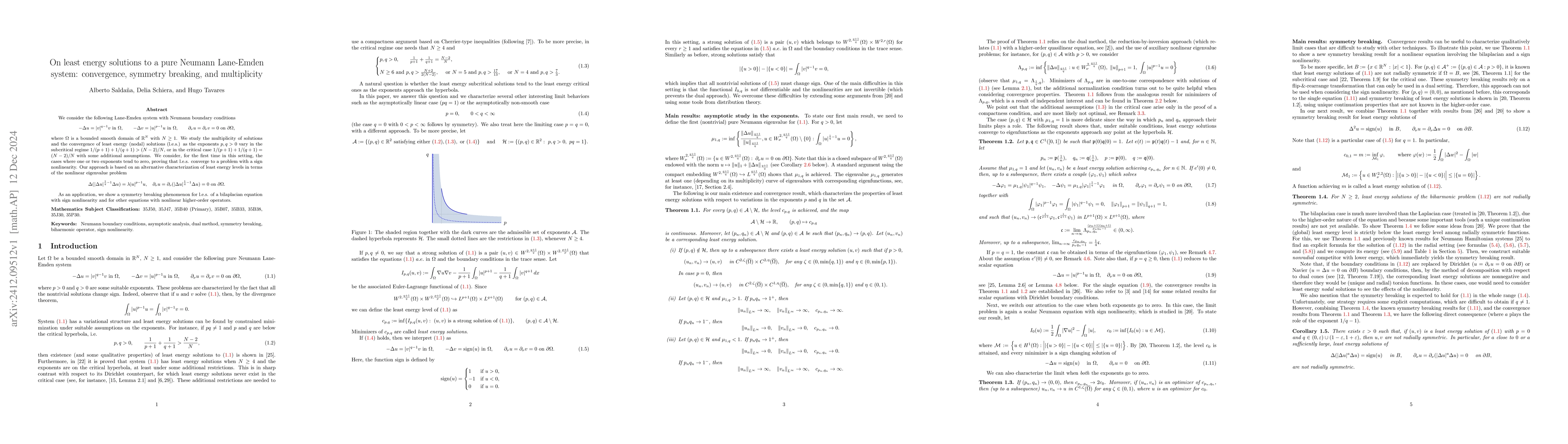 Thumbnail for On least energy solutions to a pure Neumann Lane-Emden system:
  convergence, symmetry breaking, and multiplicity