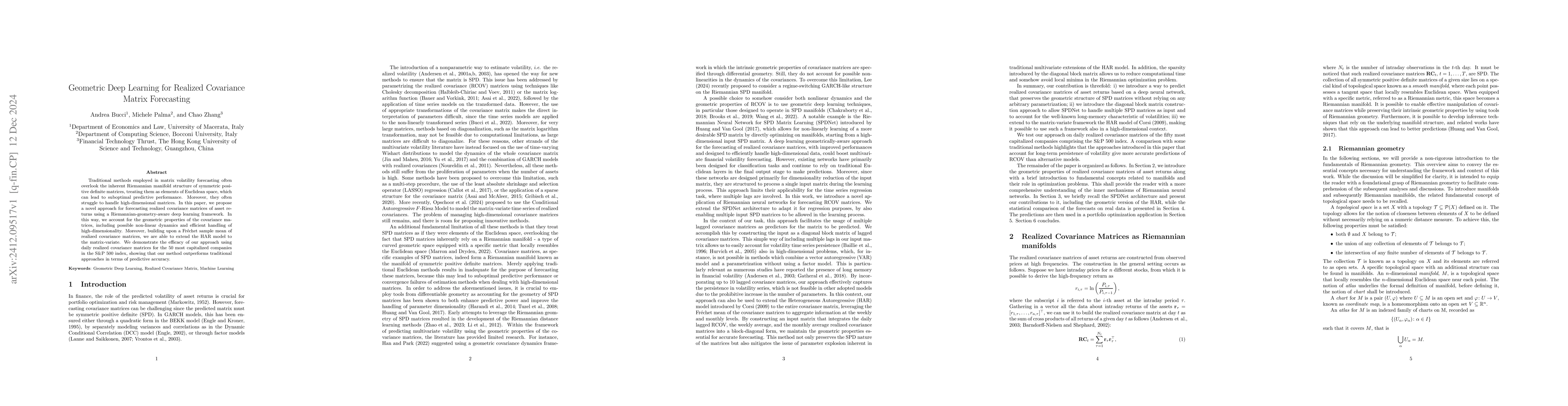 Thumbnail for Geometric Deep Learning for Realized Covariance Matrix Forecasting