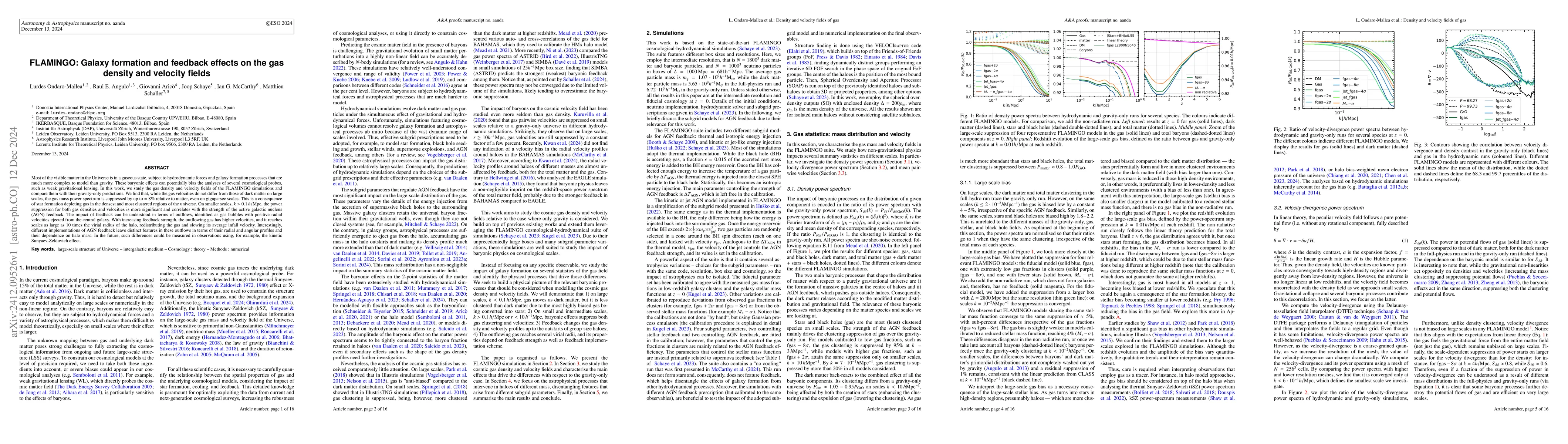 Thumbnail for FLAMINGO: Galaxy formation and feedback effects on the gas density and
  velocity fields
