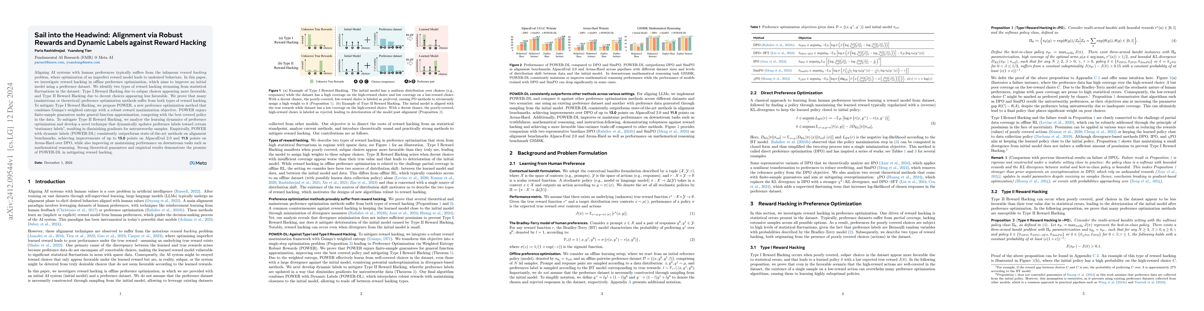 Thumbnail for Sail into the Headwind: Alignment via Robust Rewards and Dynamic Labels
  against Reward Hacking