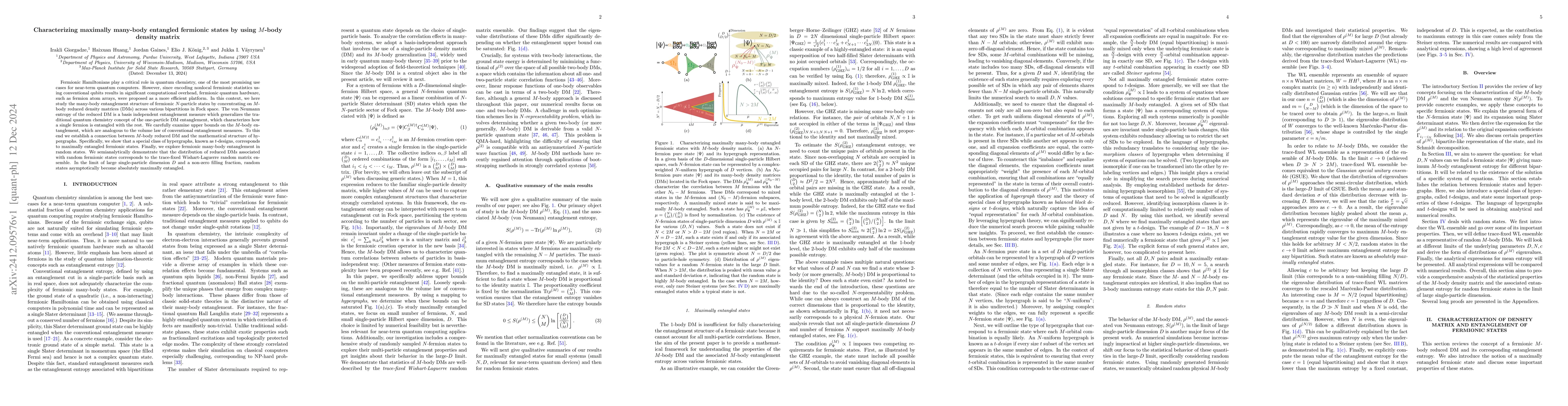 Thumbnail for Characterizing maximally many-body entangled fermionic states by using
  $M$-body density matrix