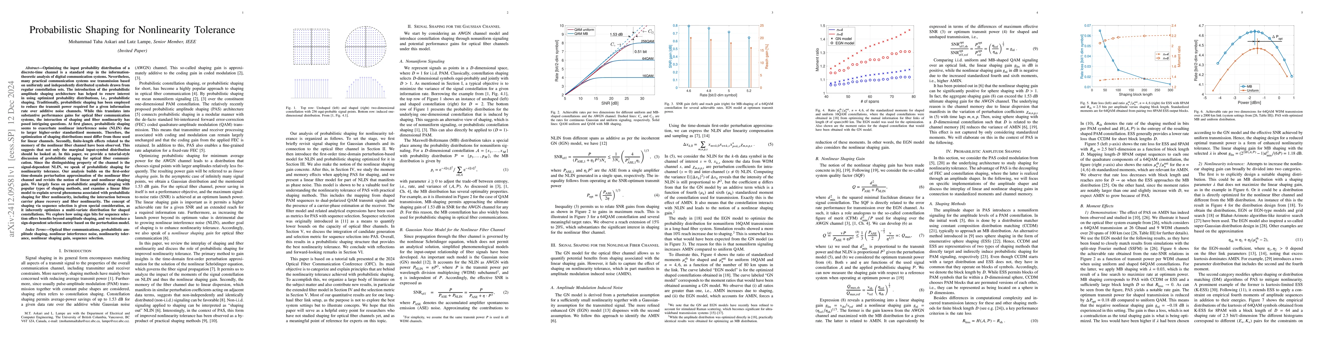Thumbnail for Probabilistic Shaping for Nonlinearity Tolerance