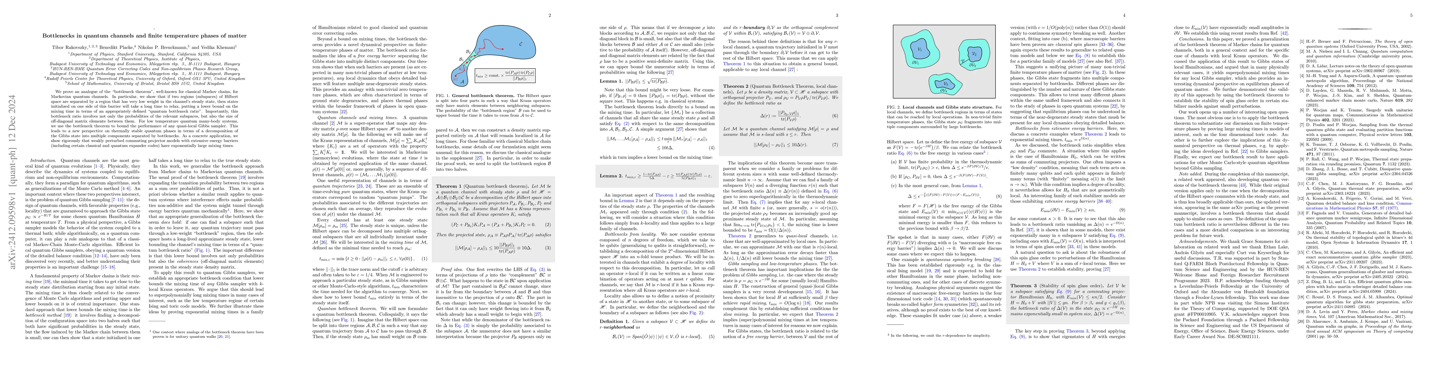 Thumbnail for Bottlenecks in quantum channels and finite temperature phases of matter