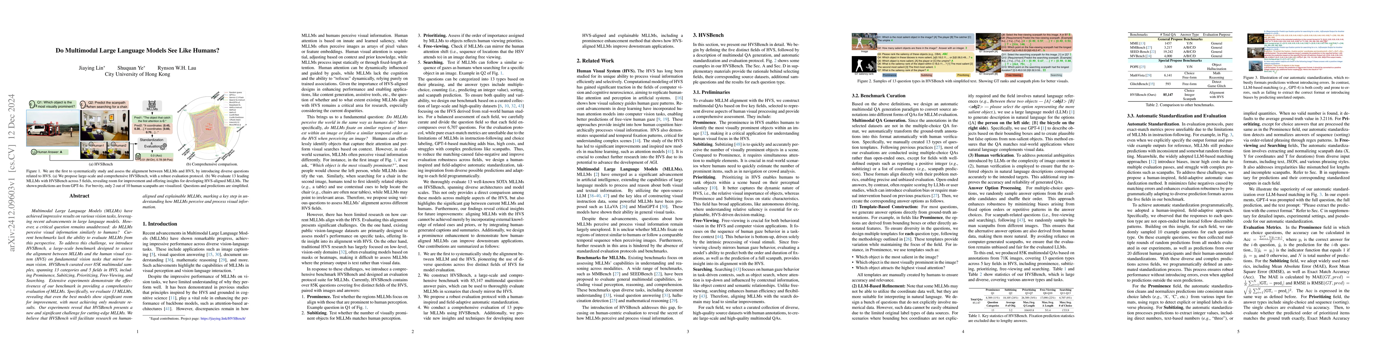 Thumbnail for Do Multimodal Large Language Models See Like Humans?