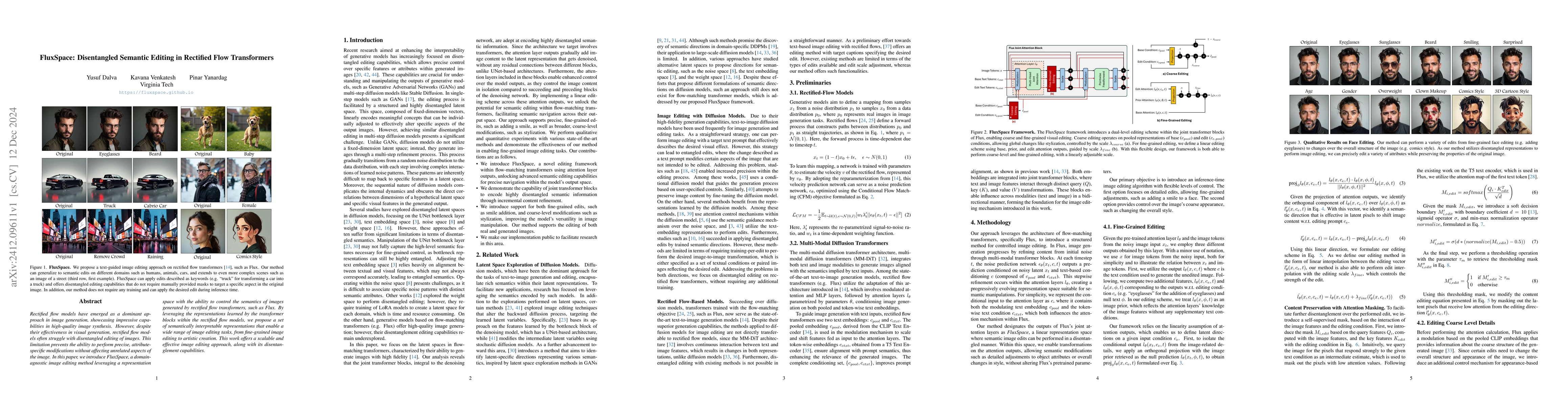 Thumbnail for FluxSpace: Disentangled Semantic Editing in Rectified Flow Transformers