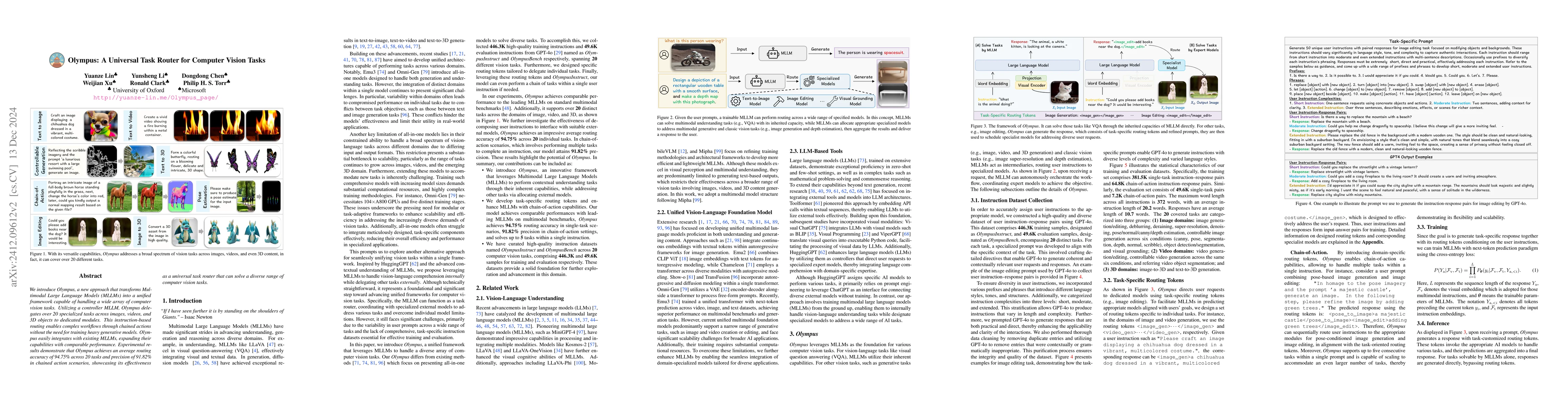 Thumbnail for Olympus: A Universal Task Router for Computer Vision Tasks