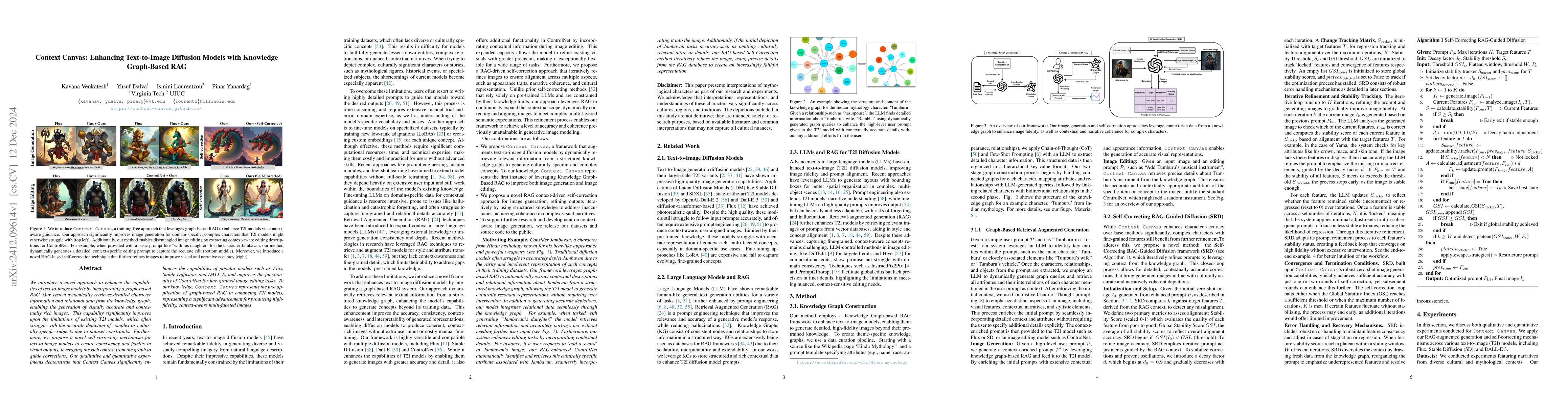 Thumbnail for Context Canvas: Enhancing Text-to-Image Diffusion Models with Knowledge
  Graph-Based RAG