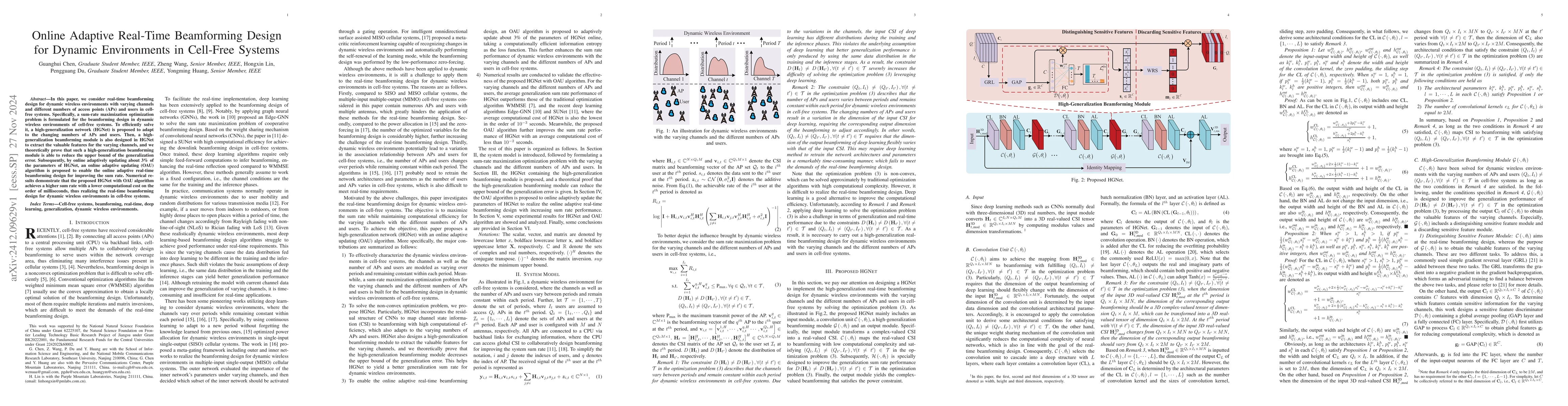 Thumbnail for Online Adaptive Real-Time Beamforming Design for Dynamic Environments in
  Cell-Free Systems