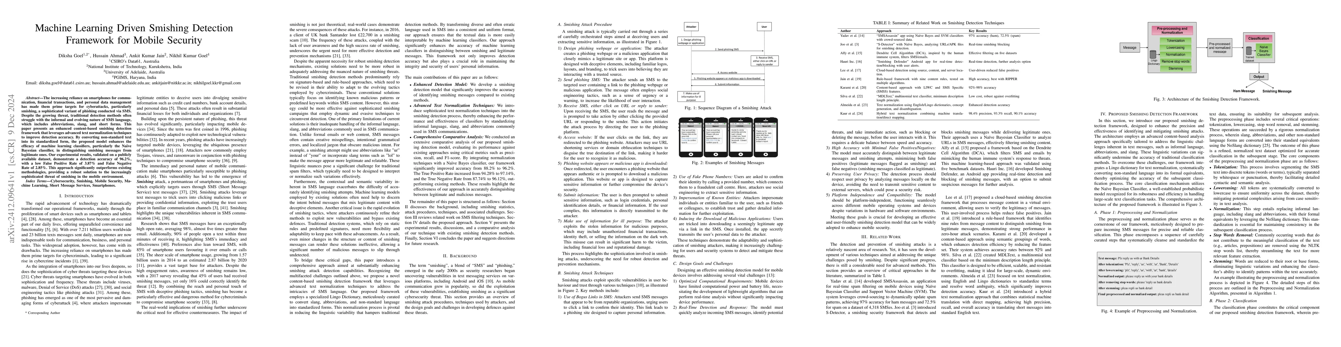 Thumbnail for Machine Learning Driven Smishing Detection Framework for Mobile Security