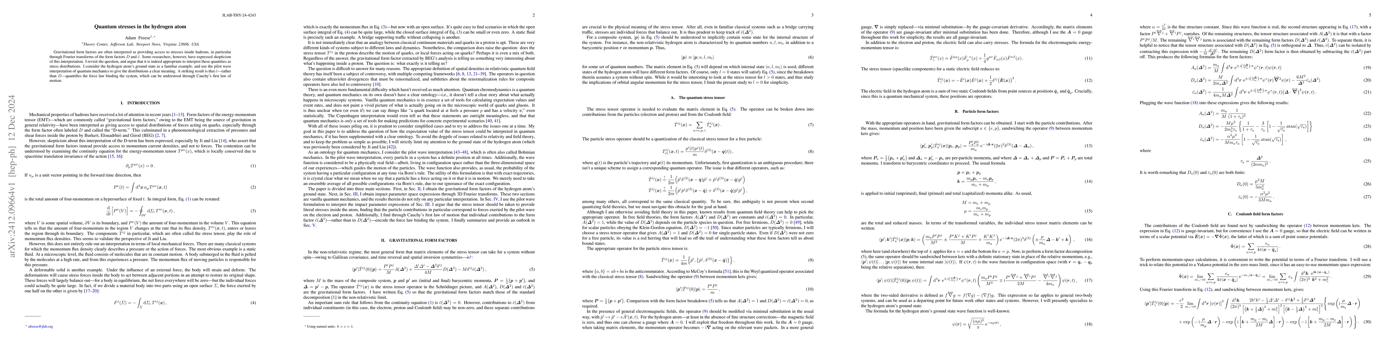 Thumbnail for Quantum stresses in the hydrogen atom