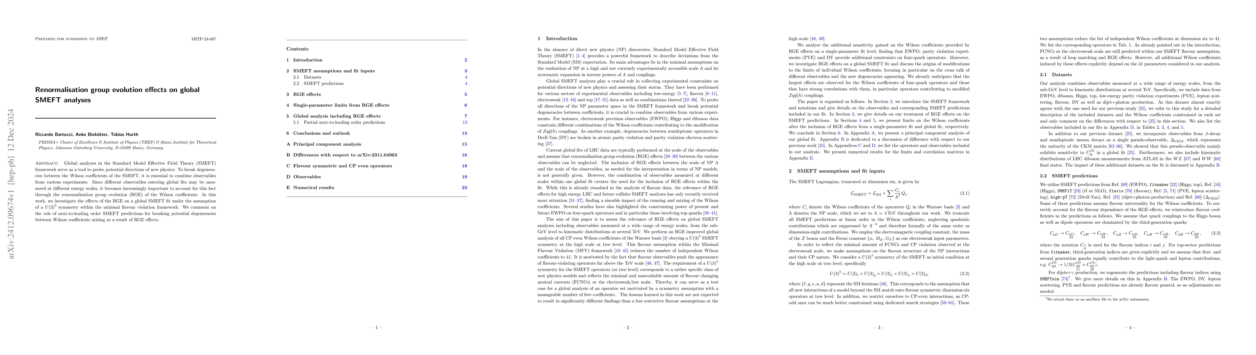 Thumbnail for Renormalisation group evolution effects on global SMEFT analyses
