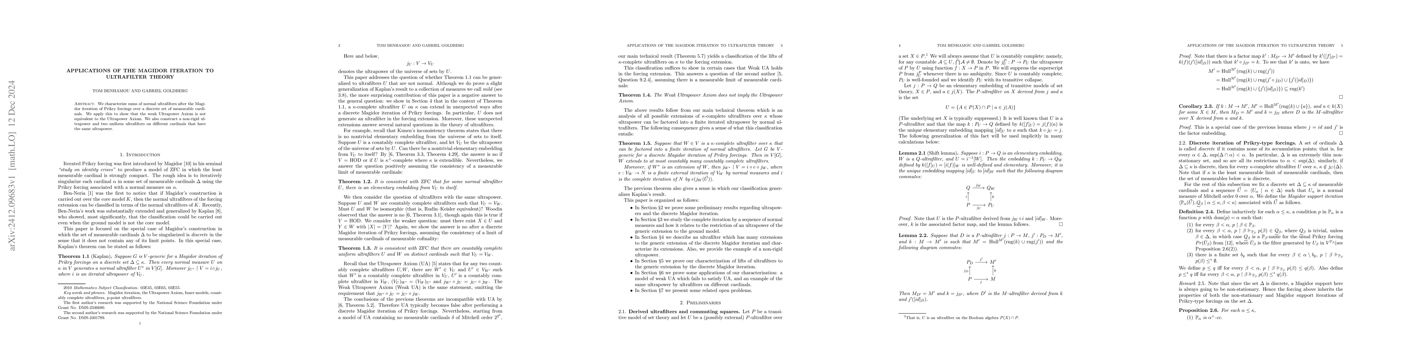Thumbnail for Applications of the Magidor Iteration to Ultrafilter Theory