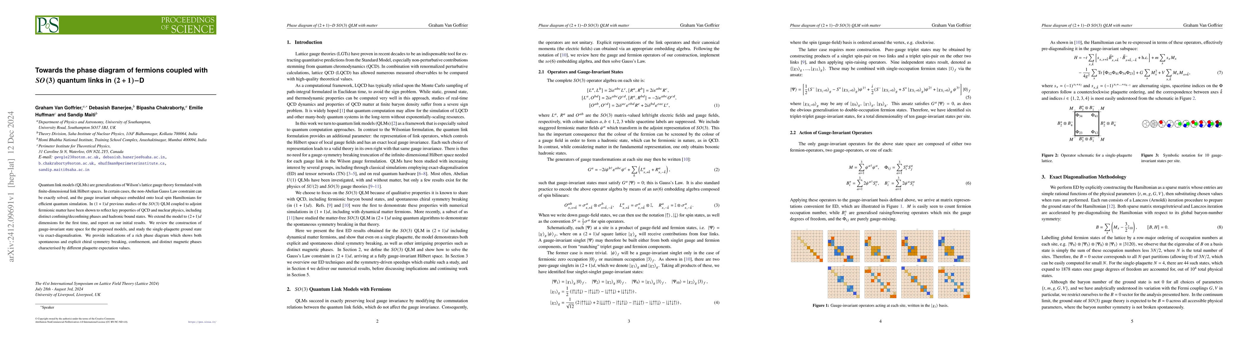 Thumbnail for Towards the phase diagram of fermions coupled with $SO(3)$ quantum links
  in $(2+1)$-D