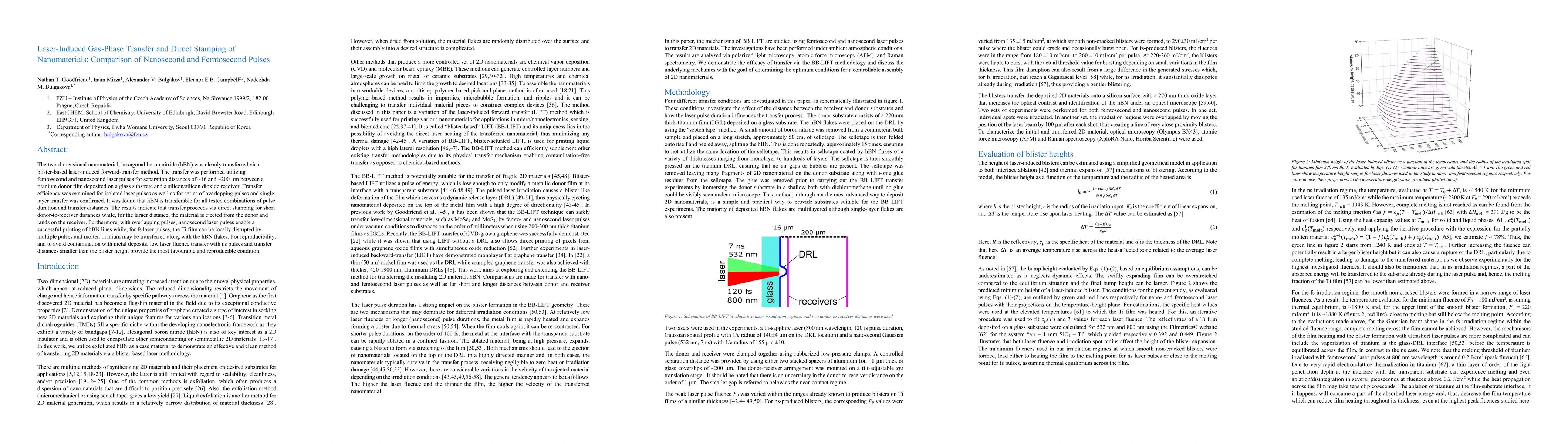 Thumbnail for Laser-Induced Gas-Phase Transfer and Direct Stamping of Nanomaterials:
  Comparison of Nanosecond and Femtosecond Pulses
