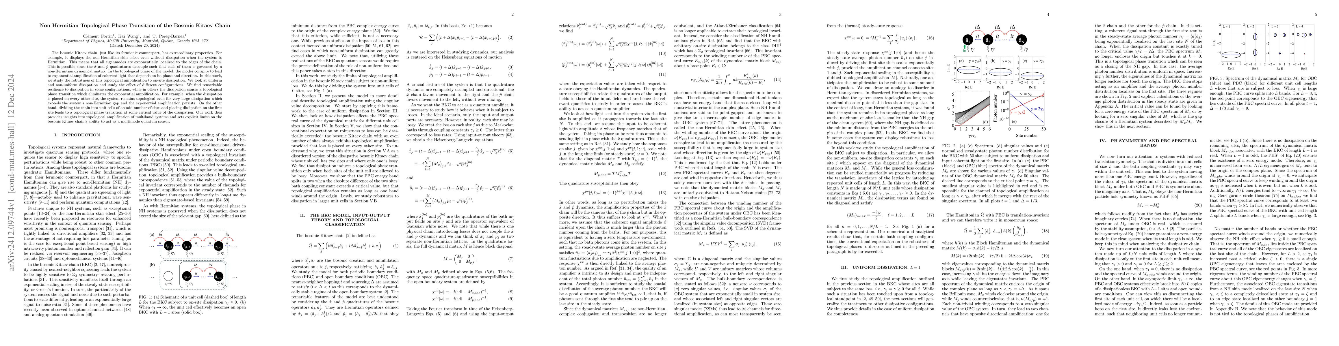 Thumbnail for Non-Hermitian Topological Phase Transition of the Bosonic Kitaev Chain