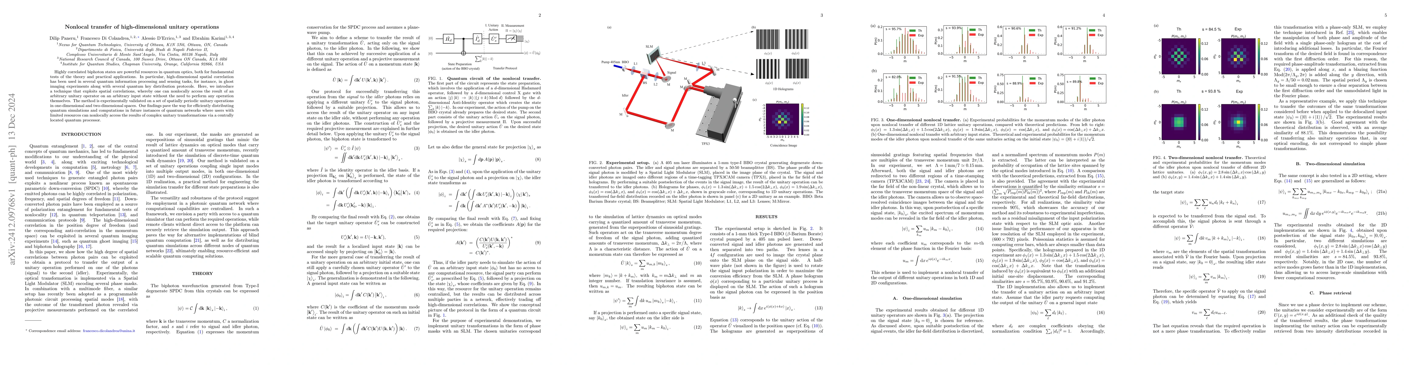 Thumbnail for Nonlocal transfer of high-dimensional unitary operations