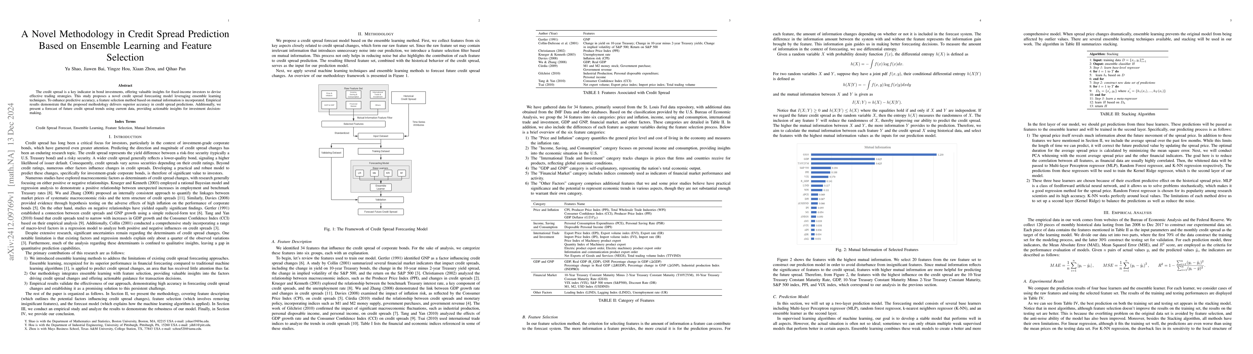 Thumbnail for A Novel Methodology in Credit Spread Prediction Based on Ensemble
  Learning and Feature Selection