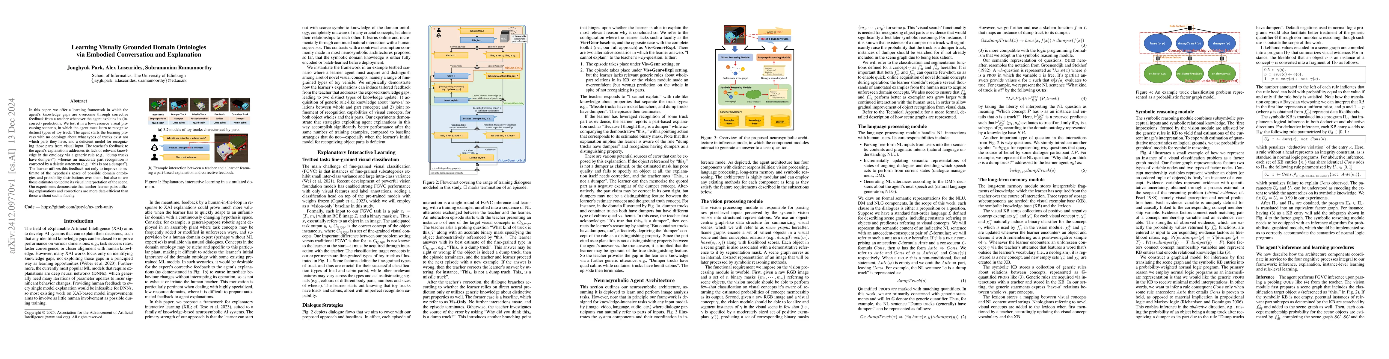 Thumbnail for Learning Visually Grounded Domain Ontologies via Embodied Conversation
  and Explanation
