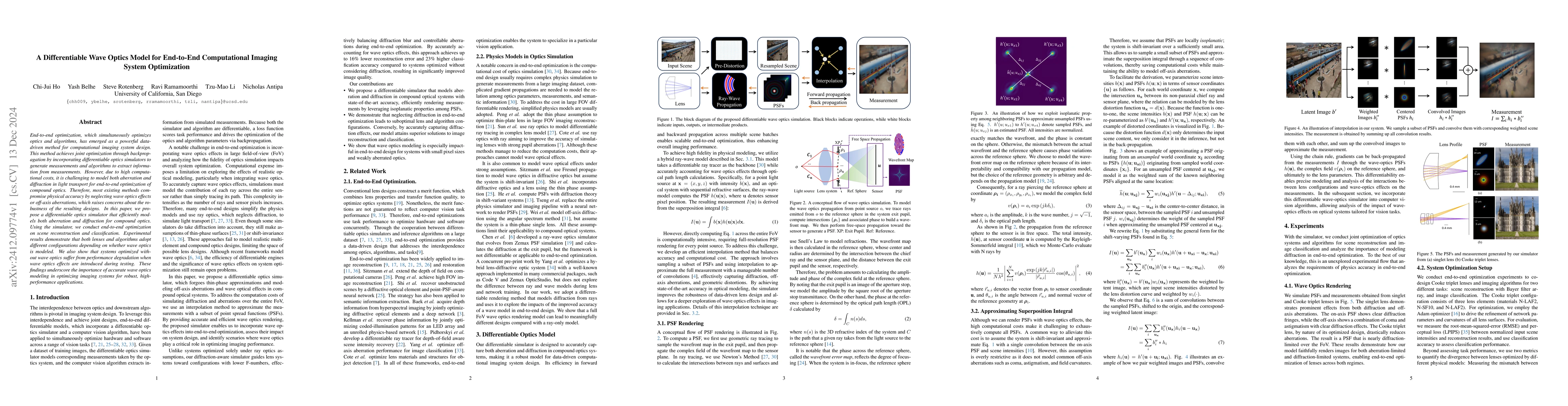 Thumbnail for A Differentiable Wave Optics Model for End-to-End Computational Imaging
  System Optimization