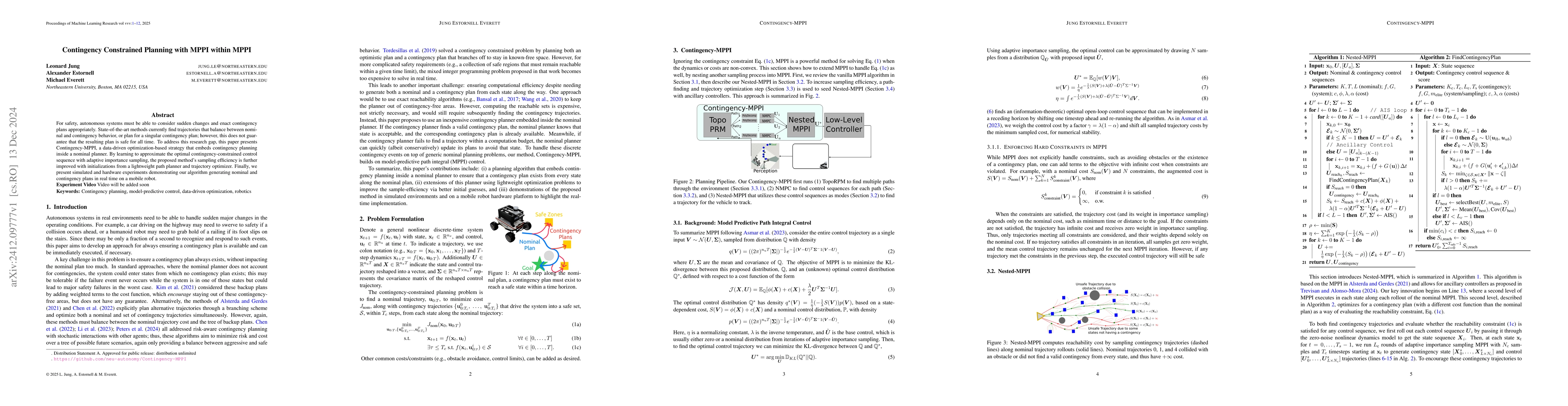 Thumbnail for Contingency Constrained Planning with MPPI within MPPI