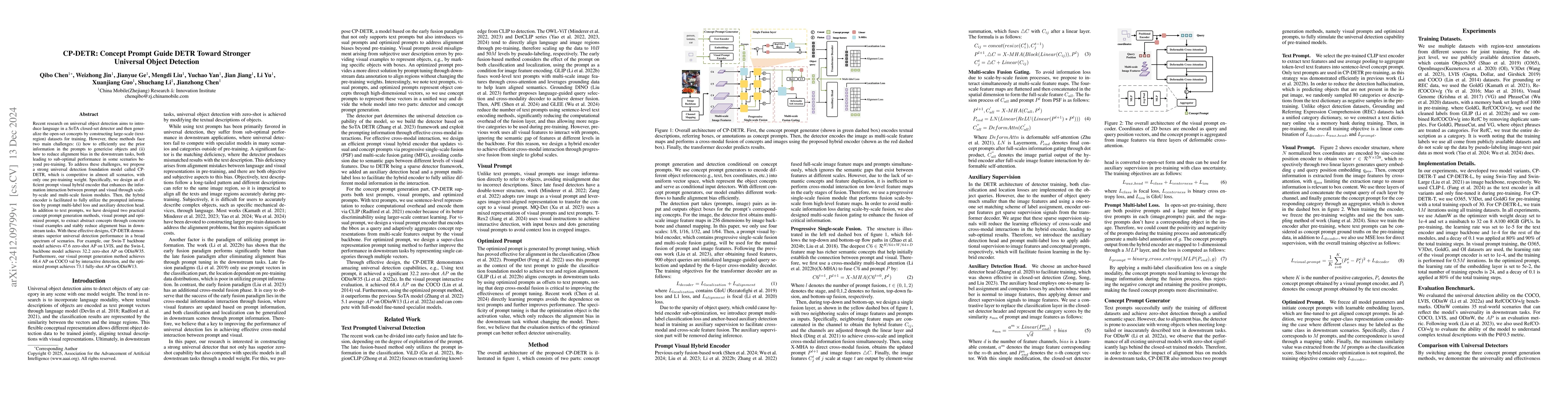Thumbnail for CP-DETR: Concept Prompt Guide DETR Toward Stronger Universal Object
  Detection