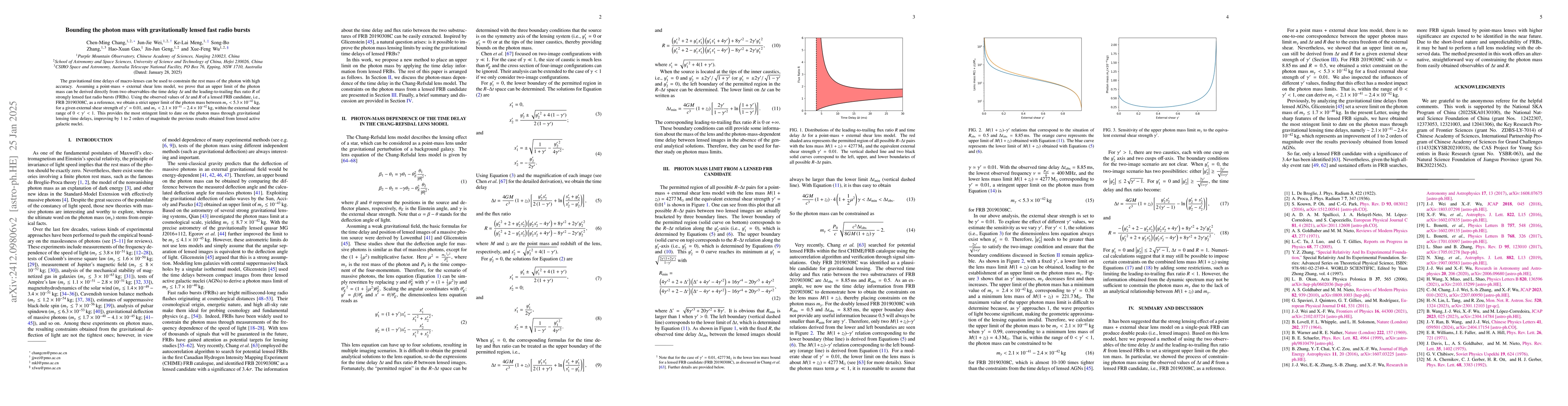 Thumbnail for Bounding the photon mass with gravitationally lensed fast radio bursts
