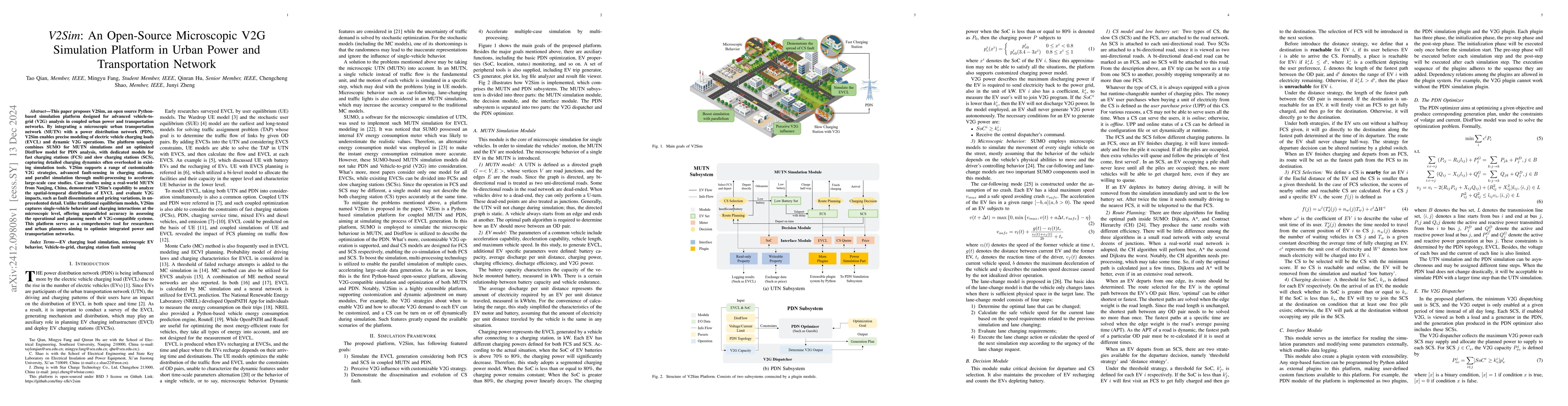 Thumbnail for V2Sim: An Open-Source Microscopic V2G Simulation Platform in Urban Power
  and Transportation Network