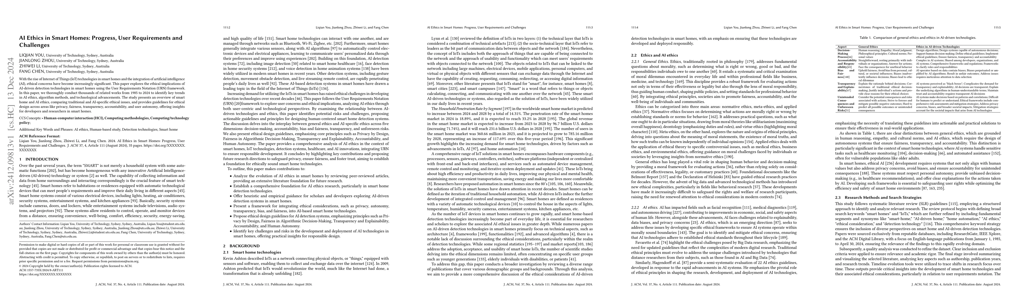 Thumbnail for AI Ethics in Smart Homes: Progress, User Requirements and Challenges
