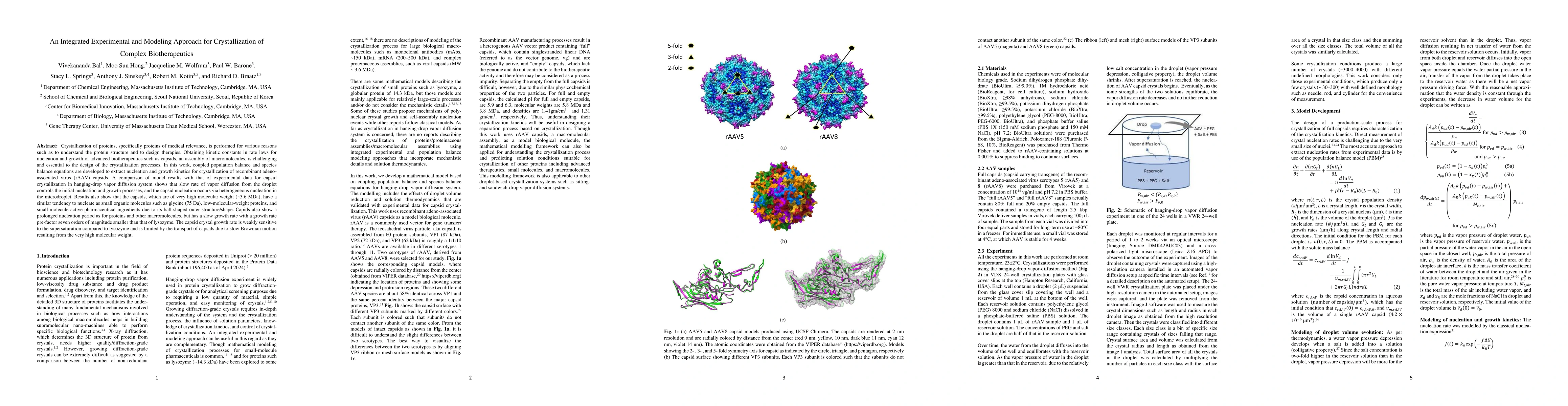 Thumbnail for An Integrated Experimental and Modeling Approach for Crystallization of
  Complex Biotherapeutics