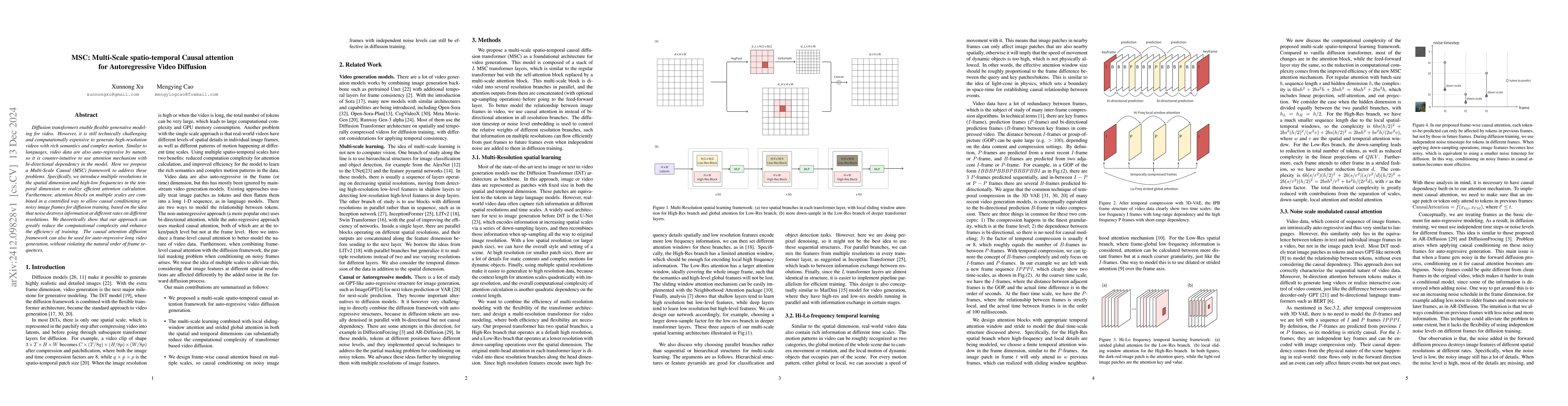 Thumbnail for MSC: Multi-Scale Spatio-Temporal Causal Attention for Autoregressive
  Video Diffusion