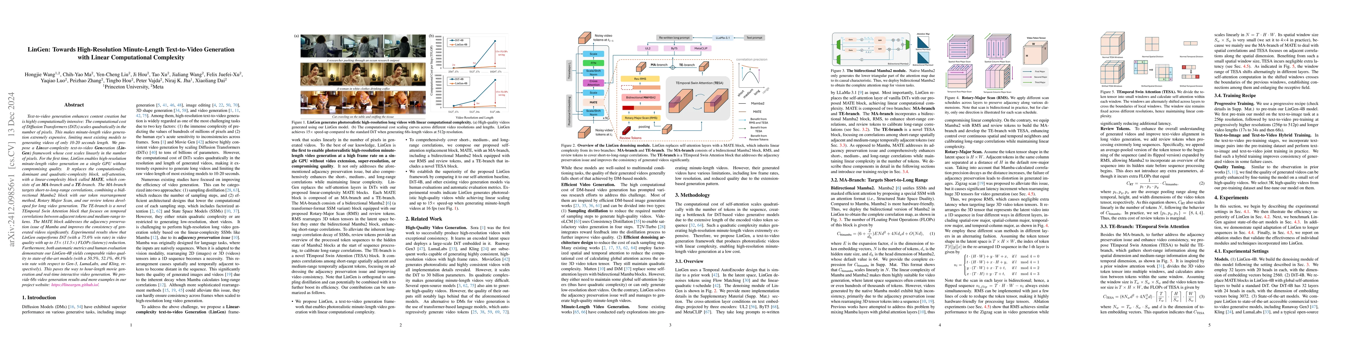 Thumbnail for LinGen: Towards High-Resolution Minute-Length Text-to-Video Generation
  with Linear Computational Complexity
