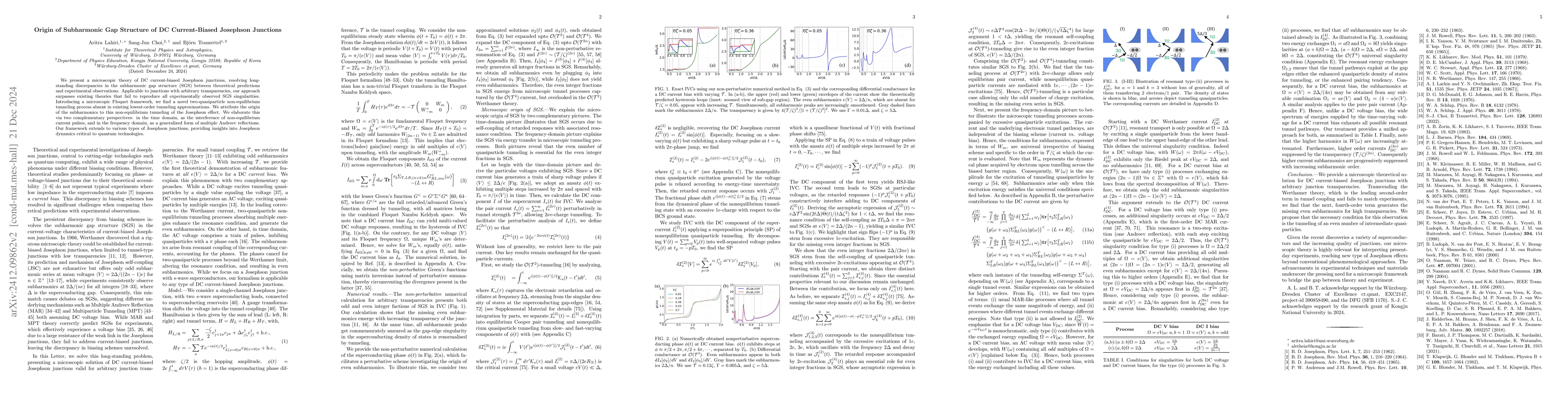 Thumbnail for Origin of Subharmonic Gap Structure of DC Current-Biased Josephson
  Junctions