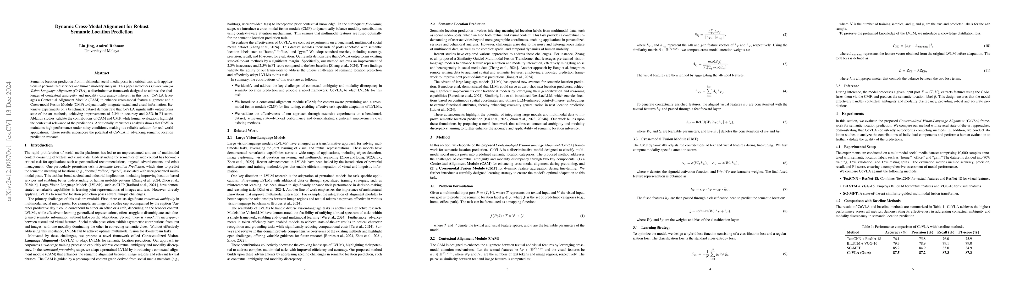 Thumbnail for Dynamic Cross-Modal Alignment for Robust Semantic Location Prediction