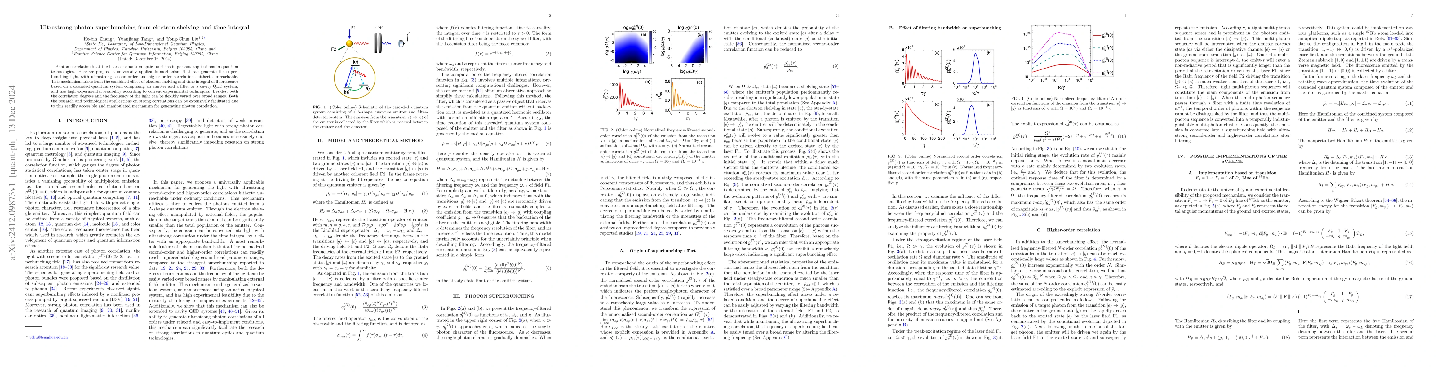 Thumbnail for Ultrastrong photon superbunching from electron shelving and time
  integral