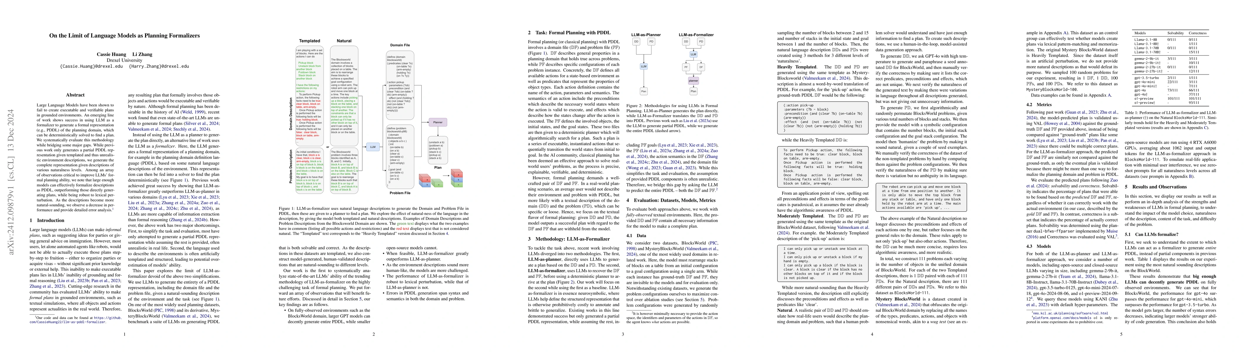 Thumbnail for On the Limit of Language Models as Planning Formalizers