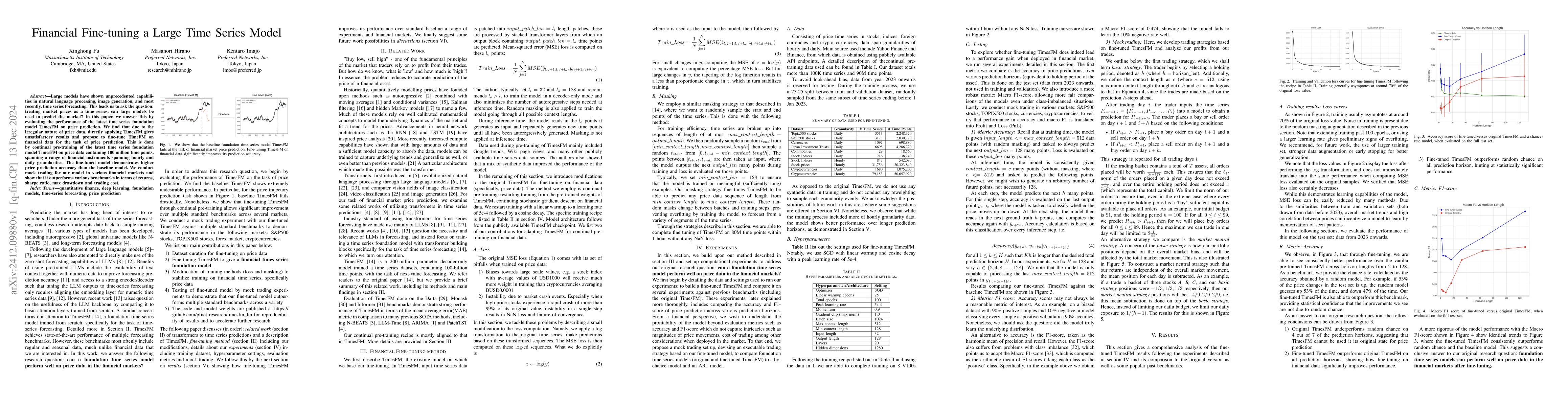 Thumbnail for Financial Fine-tuning a Large Time Series Model