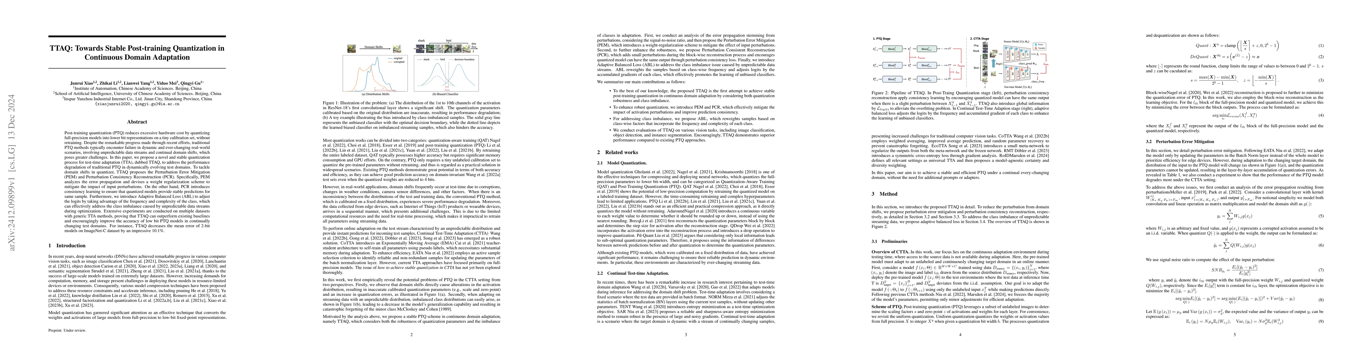 Thumbnail for TTAQ: Towards Stable Post-training Quantization in Continuous Domain
  Adaptation