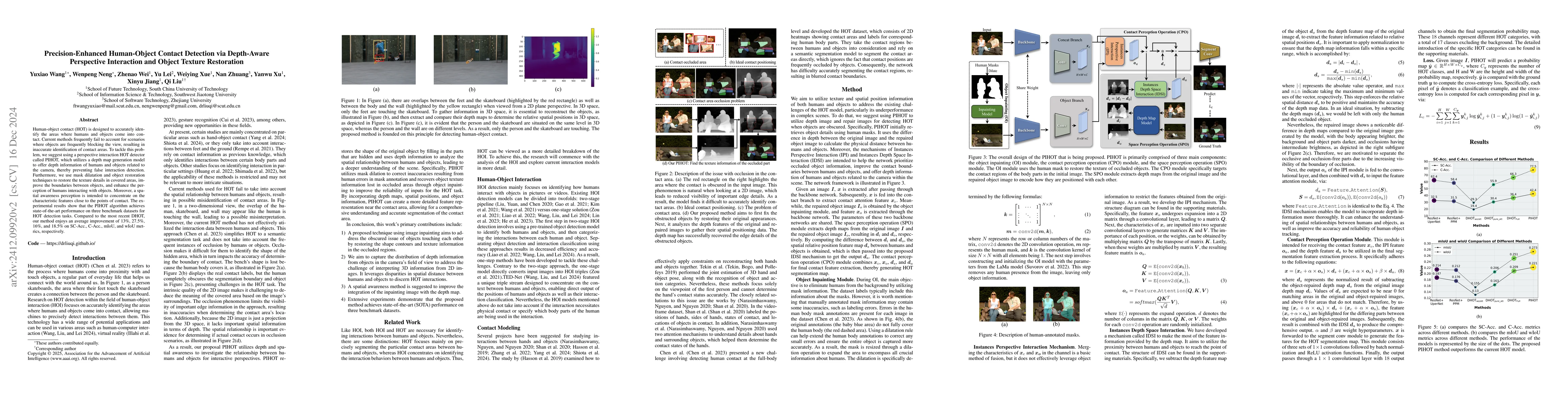 Thumbnail for Precision-Enhanced Human-Object Contact Detection via Depth-Aware
  Perspective Interaction and Object Texture Restoration