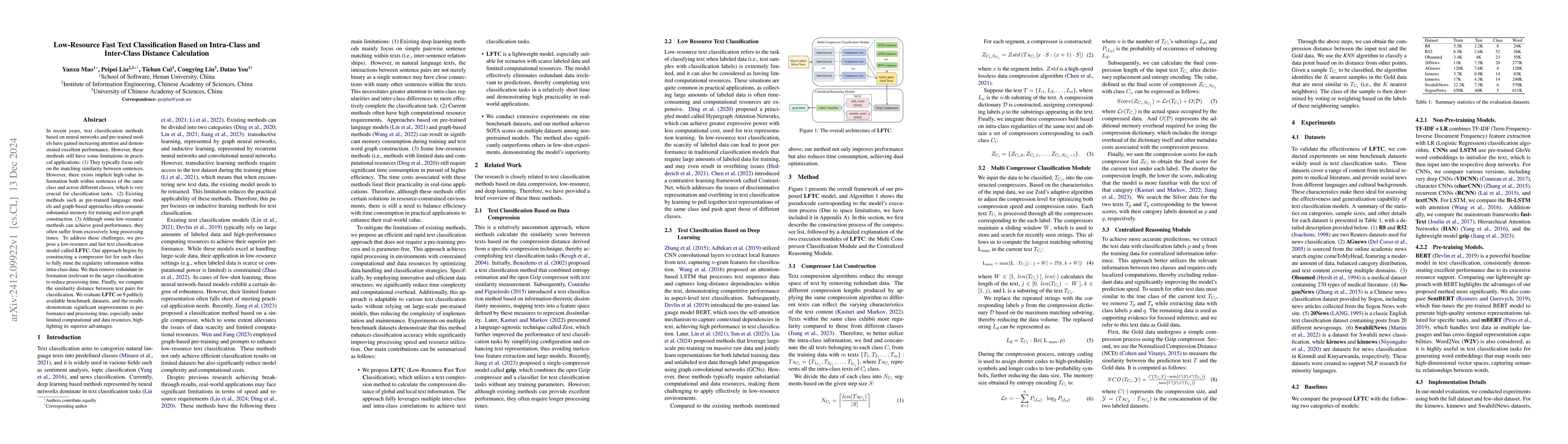 Thumbnail for Low-Resource Fast Text Classification Based on Intra-Class and
  Inter-Class Distance Calculation
