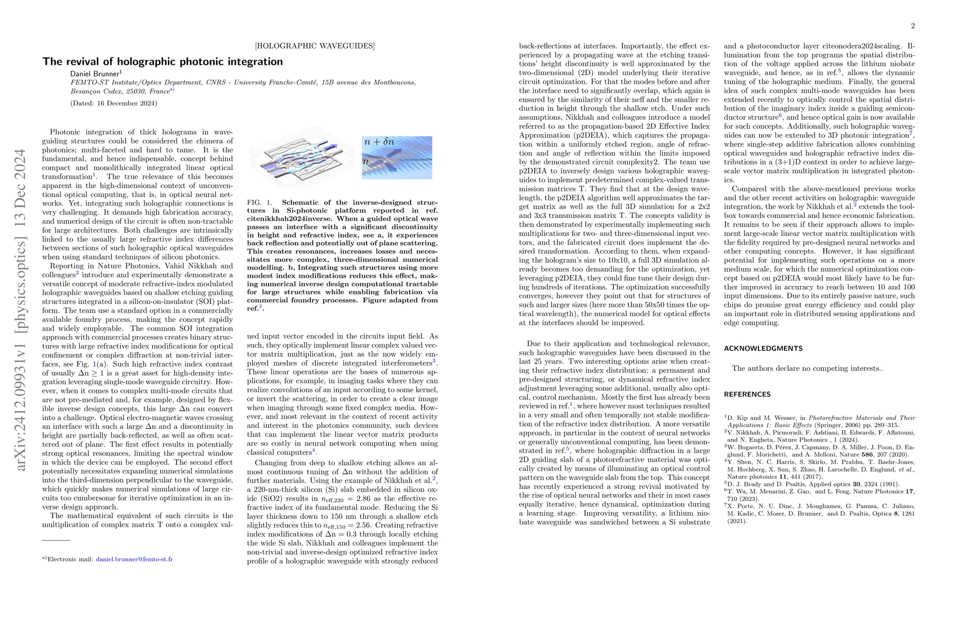 Thumbnail for Reviving holographic photonic integration
