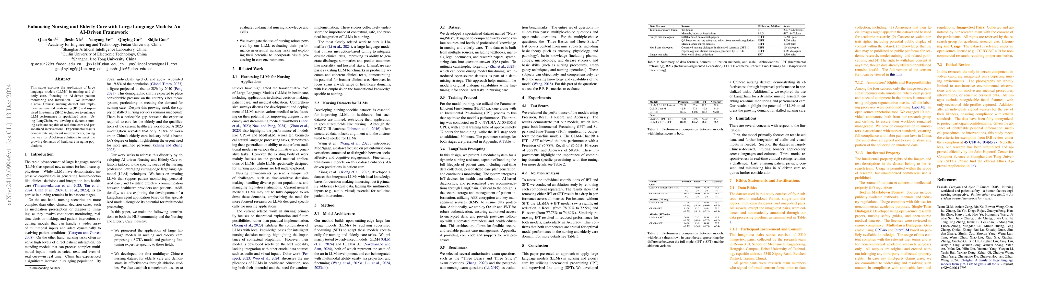 Thumbnail for Enhancing Nursing and Elderly Care with Large Language Models: An
  AI-Driven Framework